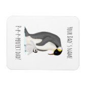 Penguin en chick 'perfecte vader' magnet magneet (Horizontaal)