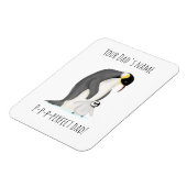 Penguin en chick 'perfecte vader' magnet magneet (Linkerzijde)