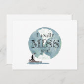 Penguin en Earth Day Miss You Teacher Briefkaart (Voorkant / Achterkant)