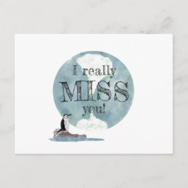 Penguin en Earth Day Miss You Teacher Briefkaart