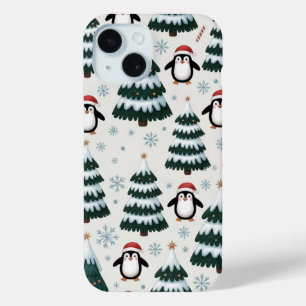 Penguin en kerstboom iPhone / iPad case