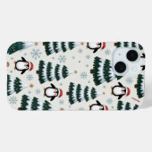 Penguin en kerstboom iPhone / iPad case (Achterkant (horizontaal))