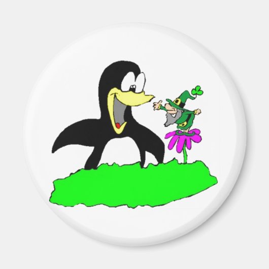 Penguin en Leprechaun Magneet (Voorkant)