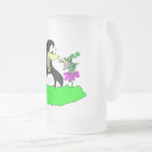 Penguin en Leprechaun Matglas Bierpul (Voorkant rechts)