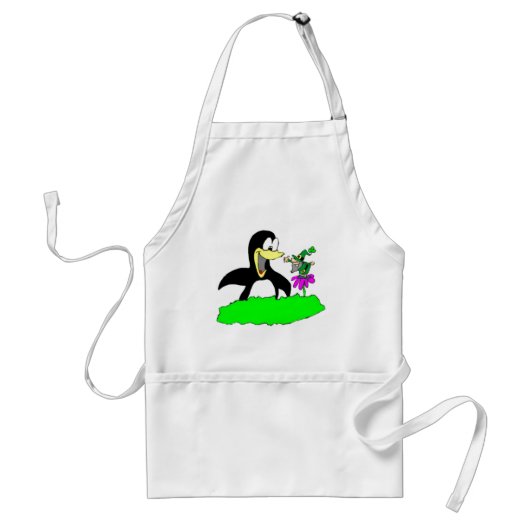 Penguin en Leprechaun Standaard Schort (Voorkant)