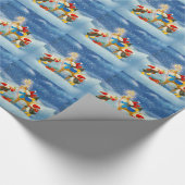 Penguin en rendier cadeaupapier (Hoek)