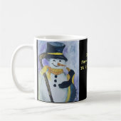 Penguin en Snowman met hockeystick-mok Koffiemok (Links)