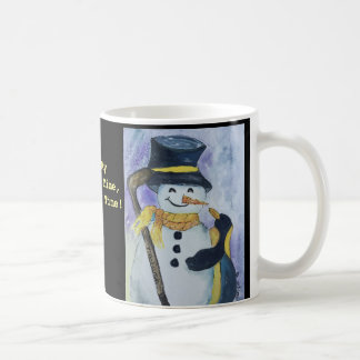 Penguin en Snowman met hockeystick-mok Koffiemok