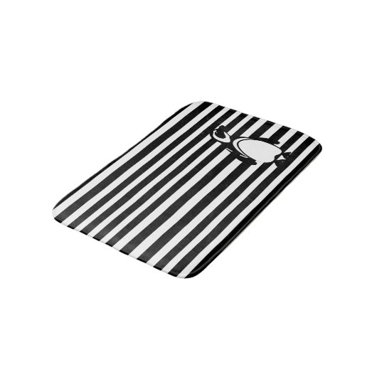 Penguin en Stripes Badmat (Gekanteld)