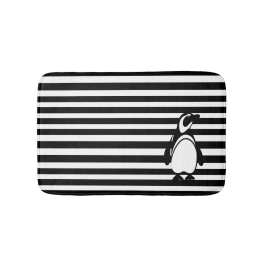 Penguin en Stripes Badmat (Voorkant)