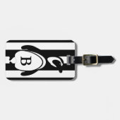 Penguin en Stripes Bagagelabel (Voorkant horizontaal)
