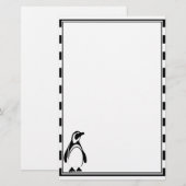 Penguin en Stripes Briefpapier (Voorkant / Achterkant)