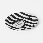 Penguin en Stripes Papieren Bordje (Gekanteld)