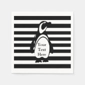 Penguin en Stripes Servetten (Voorkant)