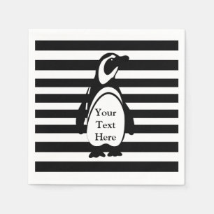 Penguin en Stripes Servetten