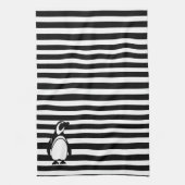 Penguin en Stripes Theedoek (Verticaal)
