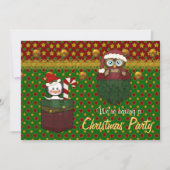 Penguin en Uil Rustiek Kerstfeest - Groupon Kaart (Voorkant)