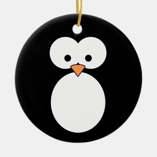 Penguin Eyes Keramisch Ornament (Voorkant)