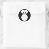 Penguin Eyes Ronde Sticker (Tas)