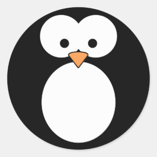 Penguin Eyes Ronde Sticker