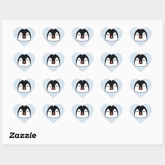 Penguin Face Hart Sticker (Vel)
