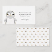 Penguin Face Mask Request Baby shower Informatiekaartje (Voorkant / Achterkant)