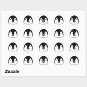 Penguin Face Ronde Sticker (Vel)