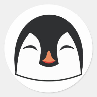 Penguin Face Ronde Sticker