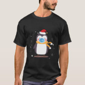 Penguin Face Santa Penguin T-shirt (Voorkant)