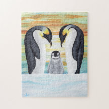 Penguin Familie met Baby Penguin