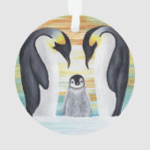 Penguin Familie met Baby Penguin Ornament (achterkant)
