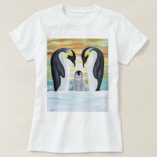 Penguin Familie met Baby Penguin T-shirt