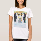 Penguin Familie met Baby Penguin T-shirt (Voorkant)