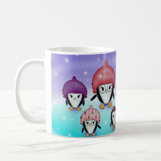 Penguin Familie Vakantie Mok (Links)