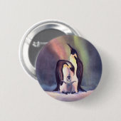 PENGUIN FAMILIE VAN SHARON SHARPE RONDE BUTTON 5,7 CM (Voorkant /achterkant)