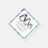 Penguin Family Baby shower servetten (Hoek)