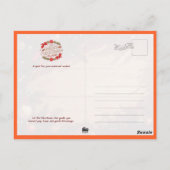 Penguin Family Decorating Christmas Tree Postcard Briefkaart (Achterkant)