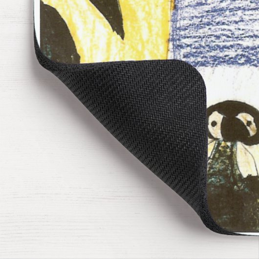 Penguin Family Drawing Mousepad Muismat (Hoek)