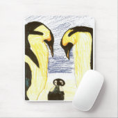 Penguin Family Drawing Mousepad Muismat (Met muis)