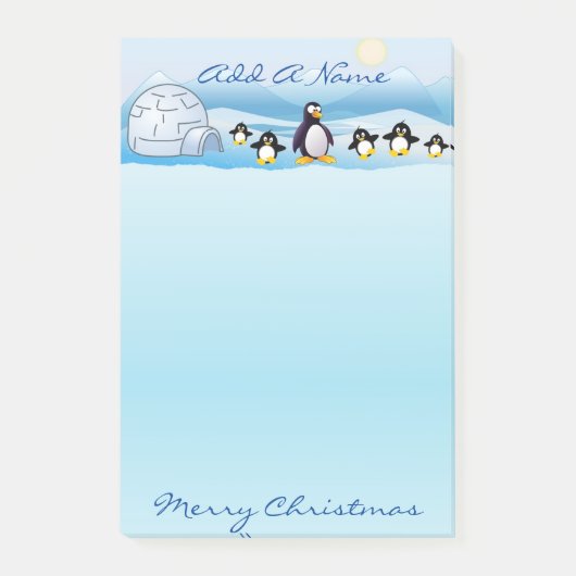 Penguin Family en Igloo Post-it® Notes (Voorkant)