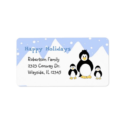 Penguin Family Iceberg Etiket (Voorkant)