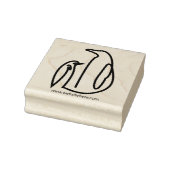 Penguin Family Line Art Bird Rubberstempel (Stempel)