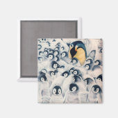 'Penguin Family' magneet (Voorkant / Achterkant)