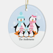 Penguin Family Ornaments Keramisch Ornament (Links)