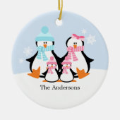 Penguin Family Ornaments Keramisch Ornament (Voorkant)