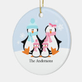 Penguin Family Ornaments Keramisch Ornament (Links)