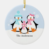 Penguin Family Ornaments Keramisch Ornament (Voorkant)