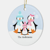 Penguin Family Ornaments Keramisch Ornament (Links)