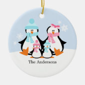 Penguin Family Ornaments Keramisch Ornament (Voorkant)