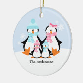 Penguin Family Ornaments Keramisch Ornament (Links)